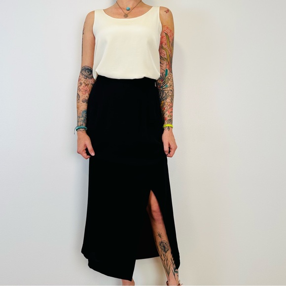Lord&Taylor Skirt Maxi Front Slit Column - Picture 3 of 8